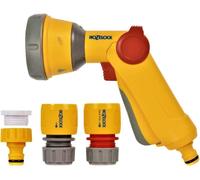 Hozelock Multi Spray Watering Gun Starter Set Hose WIth Rose and Tap Connectors