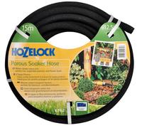Hozelock Porous Soaker Hose Pipe with Connector 1/2" / 12.5mm 15m Black