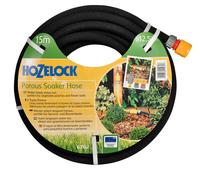 Hozelock Porous Soaker Hose Pipe with Connector 1/2" / 12.5mm 15m Black