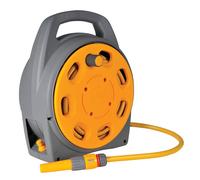 HOZELOCK - Portable Compact Hose Reel 20 m : 20m Streamlined Hose Reel, Compact, Large Handle, Supplied with 1 Nozzle and all Fittings [2382R0777]