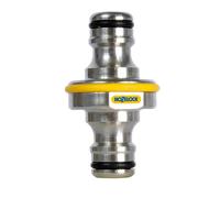 Hozelock Pro Double Male Hose Connector in Silver Hozelock Silver