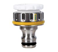 Hozelock Pro Metal Threaded Tap Connector in Silver Hozelock Silver