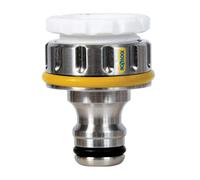 Hozelock Pro Metal Threaded Tap Connector - Silver - 3/4in - Silver