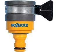 Hozelock Round Mixer Tap Connector 20mm To 24mm Universal Threadless Kitchen Bathroom Adapter Steel Collar Leak Free 100-000-645