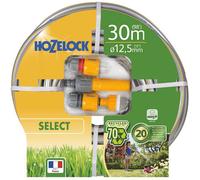 Hozelock Select Garden Hose Pipe and Fittings Set 1/2" / 12.5mm 30m Grey