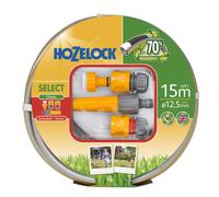 HOZELOCK - Select Hose 12.5mm x 15m Starter Set, Up To 70% Recycled PVC, Braided Reinforcement, Hard-Wearing Garden Hose, Quality and Durability,