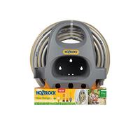 HOZELOCK - Starter Wall Hose Kit 20 m : Complete Kit with Fittings, Nozzle and 20 m Select Hose, with Optimized Storage Space, Ready for Use [2364 0000], Yellow & Grey