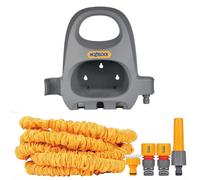 HOZELOCK - Superhoze : Expandable Hose 15m with Hose Hanger : Flexible Hose with Storage Hanger, Stretches 3x Original Length, 2 Aquastop Fittings for