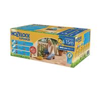 HOZELOCK - Superhoze Expanding Hose 15 m : Flexible Hose, Stretches up to 3x Original Length | With 2 Aquastop Fittings for a Watertight Connection: