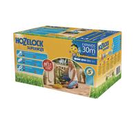 HOZELOCK - Superhoze Expanding Hose 30 m : Flexible Hose, Stretches up to 3x Original Length | With 2 Aquastop Fittings for a Watertight Connection: