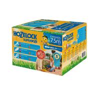 HOZELOCK - Superhoze Expanding Hose 7.5 m : Flexible Hose, Stretches up to 3x Original Length | With 2 Aquastop Fittings for a Watertight Connection: