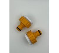 HOZELOCK Tap Connectors Hosepipe Hose Tap Garden Water 2158 Pack Of 2 LARGE 1"
