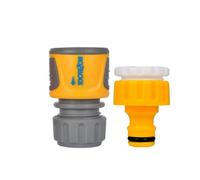 Hozelock - Threaded Tap Connector & Standard Soft Touch Hose Connector -