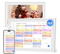 HoziRes Digital Calendar, 15.6 Inch Electronic Wall Calendar & Chore Chart, 2025 Family Planner, 1920x1080 IPS Touchscreen Display Smart Calendar, 32GB Memory Sync Schedules & Share Moments via App