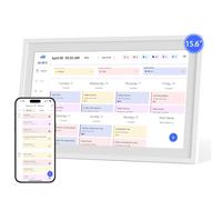 HoziRes Digital Calendar, 15.6 Inch Electronic Wall Calendar & Chore Chart, 2025 Family Planner, 1920x1080 IPS Touchscreen Display Smart Calendar, 32GB Memory Sync Schedules & Share Moments via App
