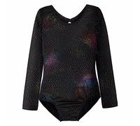 HOZIY Black Leotards for Girls 4t 5t 4-5 Long Sleeve Dance Ballet Gymnastics, Long Sleeve-black, 4-5 Years