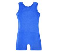 HOZIY - Toddler Girls Gymnastics Leotard with Shorts for Kids Boys Unicorn Leopard Galaxy A Solid Blue 2-3T