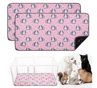 HOZKUY 2-Pack Guinea Pig Cage Liners & Bedding 24"x48"- Fast-Absorbing, Washable & Reusable, Leakproof Pee Pads and Mat with Odor Control & Non-Slip Bottom for Rabbits, Hamsters & All Small Animals