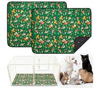 HOZKUY 2-Pack Guinea Pig Cage Liners & Bedding 28"x36"- Fast-Absorbing, Washable & Reusable, Leakproof Pee Pads and Mat with Odor Control & Non-Slip Bottom for Rabbits, Hamsters & All Small Animals