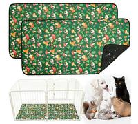 HOZKUY 2-Pack Guinea Pig Cage Liners & Bedding 28"x56"- Fast-Absorbing, Washable & Reusable, Leakproof Pee Pads and Mat with Odor Control & Non-Slip Bottom for Rabbits, Hamsters & All Small Animals