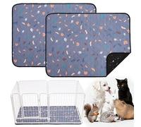 HOZKUY 2-Pack Guinea Pig Cage Liners & Bedding - Fast-Absorbing, Washable & Reusable, Leakproof Pee Pads and Mat with Odor Control & Non-Slip Bottom for Rabbits, Hamsters & All Small Animals (28"x36")