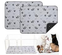 HOZKUY 2-Pack Guinea Pig Cage Liners & Bedding - Fast-Absorbing, Washable & Reusable, Leakproof Pee Pads and Mat with Odor Control & Non-Slip Bottom for Rabbits, Hamsters & All Small Animals (28"x36")