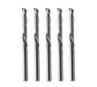 Hozly 1/8 Inch Shank Carbide Spiral O Flute Up & Down Compression End Mill CNC Router Bits, CNC Carving Cutters for Wood Carving Engraving Grinding Grooving (3.175x3.175x22mm)