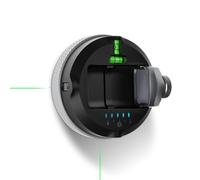 HOZO M-Cube 02 Laser Spirit Level with Wall Mount - Cross Spirit Level with Green Vertical and Horizontal Line, Sticks to the Wall, 360° Rotation, USB Rechargeable, for DIY & Picture Hanging