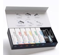 HOZO NeoBlock Premium Gift Combo - 1 Handle + 3 Swappable Heads (Basic, Pro, Expert) with 60Pcs Sanding Belts (120/180/240/400/600/800 Grit, 10 Each), Gift-Box Packaging for DIY & 3D Printing Lovers