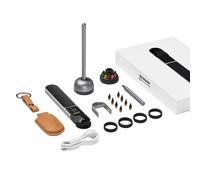 HOZO NeoRulerGO 41Pcs Premium Gift Combo, Digital Rolling Tape Measure with Laser for Flat Curved Diameter Odd Shapes, Unique Gift for Men, Dads, Architects, Designer - Brown Microfiber Leather Case