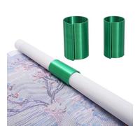 HOZOE Diamond Painting Canvas Roll Holder,Fixed Scroll Anti-Roll Bracket,Diamond Scroll Ring Storage Tool,Diamond Painting Art Accessories,3D Printing,2-Pack (Green)