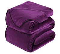 HOZY Baby/Adult Fleece Blanket, 230 x 270 cm, Soft and Warm, Microfiber Polyester, Bedspread, Sofa Throw, Velvet Effect, Easy to Clean, Purple