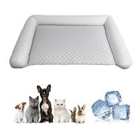 HOZZAVOX 2025 New Pet Cooling Mat & Bed For Dogs Cats, Heat Relief Cool Pad, Soft Durable Anti - Scratch Oxford Fabric, Self - Cooling Pet Mat/Bed For Summer(Light Gray,S-50X30cm)