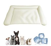 HOZZAVOX 2025 New Pet Cooling Mat & Bed For Dogs Cats, Heat Relief Cool Pad, Soft Durable Anti - Scratch Oxford Fabric, Self - Cooling Pet Mat/Bed For Summer(Light Yellow,S-50X30cm)