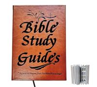 HOZZAVOX 66-Page Leather Bible Study Guide Journal for Women - Daily Devotional Notebook with Scripture Quotes, Bible Reading Plan Tracker & Christian Study Supplies for Beginners and Teen Girls