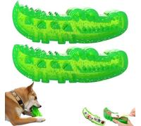 HOZZAVOX Lettuce Pets Slow - Feed Chew & Fetch Crocodile Dog plaything, Puzzle Treat Dispensing Dog plaything with Safe Chewing, Slow Feeding, Teeth Cleaning & Play Fun(L-2pcs)