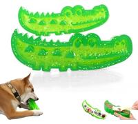 HOZZAVOX Lettuce Pets Slow - Feed Chew & Fetch Crocodile Dog plaything, Puzzle Treat Dispensing Dog plaything with Safe Chewing, Slow Feeding, Teeth Cleaning & Play Fun(S+L)