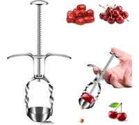 HOZZAVOX Stainless Steel Red Date Pitter & Cherry Olive Corer - Versatile Fruit Corer Tool for Pitting Jujubes, Hawthorne, and Cherries - Essential Kitchen Gadget(2 pcs)