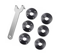 Hozzwhoo Grinder Angle Spanner Wrench Flange Nut, 4.5 Inch 5 Inch 5/8-11, 1PC Angle Grinder Flange Wrench and 6PCS Flange Nuts