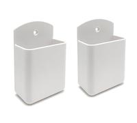 Hozzwhoo TV Air Conditioner Remote Holder, Self Adhesive Remote Control Holder Wall Mount Media Storage Box for Home Office Bedroom Living Room(2Pcs)