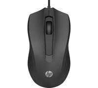 HP 100 Black Wired USB Mouse. Compatible with Windows PC Notebook Laptop, Black