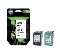 HP 10857365 Original HP 350 Standard Yield Black and 351 Standard Yield Colour Ink Cartridges - SD412E