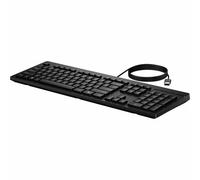 HP 125 Wired Keyboard - Cable Connectivity - USB Type A Interface - Copilot Hot Key(s) - Windows 11, Windows 10 - PC - Recycled Plastic - Plunger Keyswitch - Black