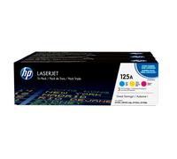 HP 125A Cyan Yellow Magenta Toner Cartridges 3-Pack CF373AM Genuine Original