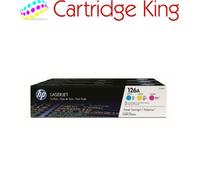 HP 126A 3-pack Cyan/Magenta/Yellow Original LaserJet Toner Cartridges - CF341A