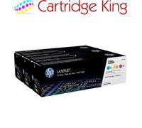 HP 128A 3-pack Cyan/Magenta/Yellow Original LaserJet Toner Cartridges -CF371AM