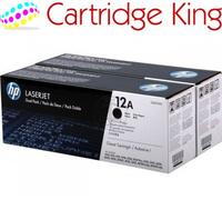 HP 12A 2-pack Black Original LaserJet Toner Cartridges Page Yield 2000 (P/N Q261