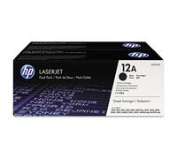 HP 12A Black LaserJet Toner Cartridge (2 Pack) Q2612AD