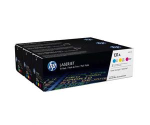 HP 131A Cyan/Magenta/Yellow Original Toner Cartridges - 3 Pack (U0SL1AM)
