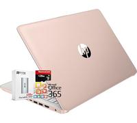 HP 14" HD Thin and Light Laptop, Intel Processor N150(Beat N4120), 16GB RAM, 256GB Storage(128GB UFC+128GB MicroSD), Office 365 1-Year, Copilot AI, WiFi6, BT5.4, HDMI, W/128GB PSD, Win11 S, Rose Gold